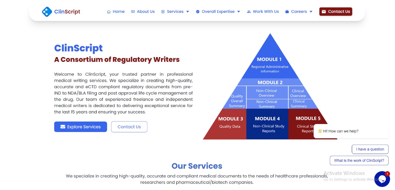 Consortium of Regulatory Writers Screenshot
